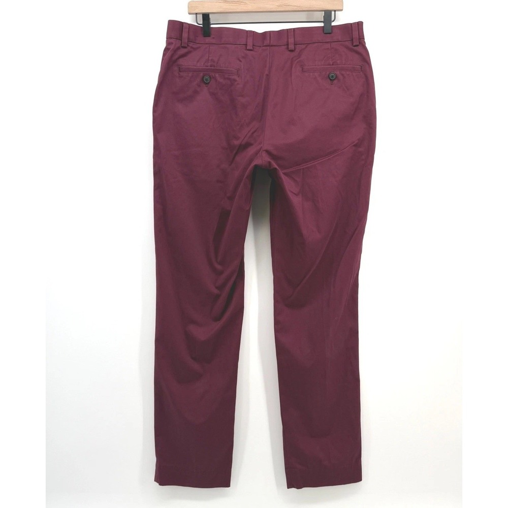 Brooks Brothers Pants Mens 35x31.5 (Tag 36x32) Burgundy‎ Lightweight Milano Fit - Picture 5 of 15